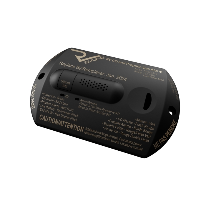 RV Propane Gas Alarm 2-Wire - Black