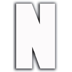 WHITE LETTER - N