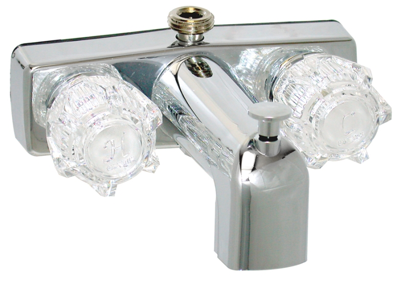 TUB/SHOWER DIVERTER 4" CLEAR HANDLES CH/BRASS