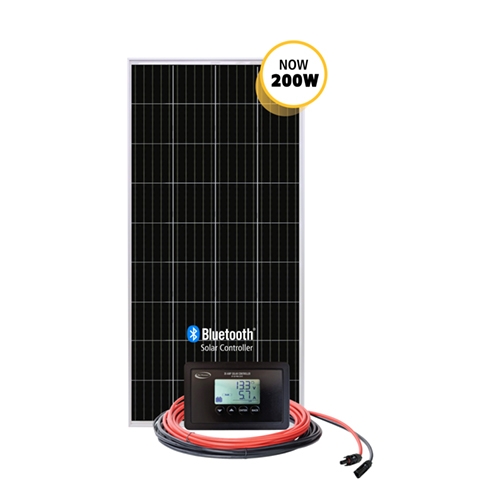 OVERLANDER SOLAR KIT 200 WATT 9.45 AMP W/ 30 AMP DIGITAL CONTROLLER