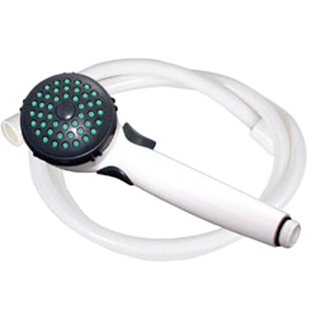 SHOWER HAND SET WHITE W/60" METAL HOSE 3 FUNCTION