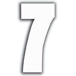 WHITE NUMBER - 7