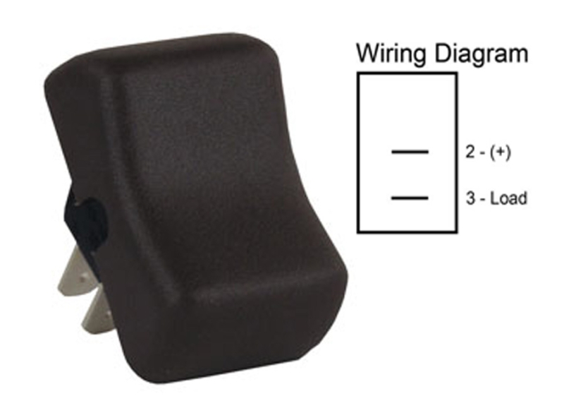 SPST ON/OFF ROCKER SWITCH - BROWN