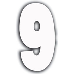 WHITE NUMBER - 9