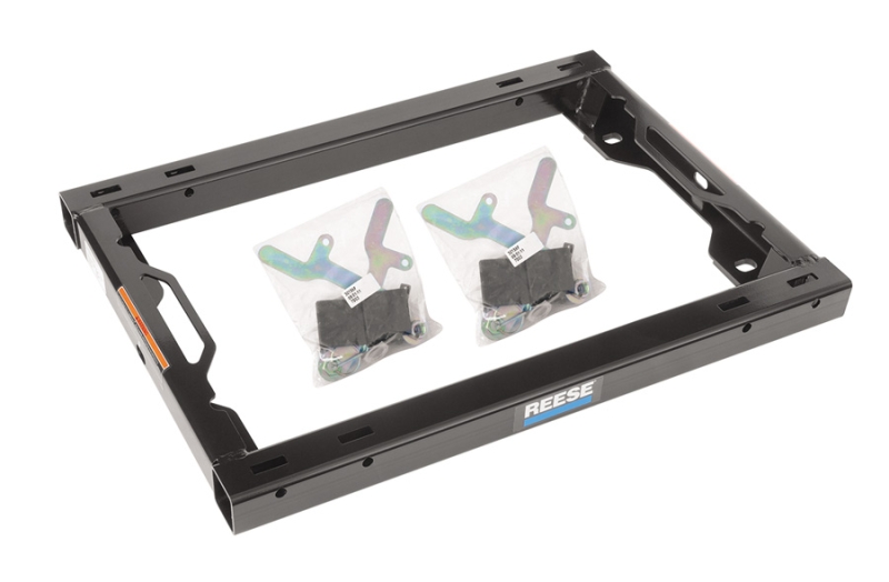 Rail kit elite series mounting adapter for attaching standard fifth wheel hitches