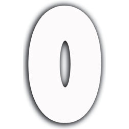 WHITE LETTER - O