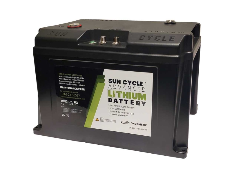 ADVANCED LITHIUM BATTERY 100 AMP-HOUR 12 VOLT Group 31 (GP-ADV-LIFEPO4-100)