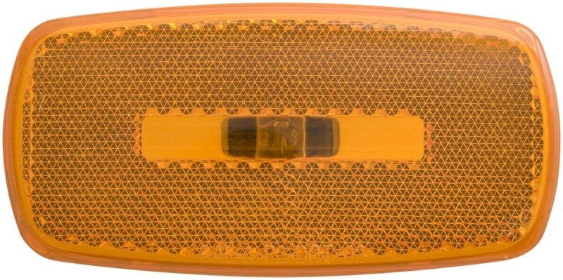 MARKER/CLEARANCE LIGHT AMBER SURFACE MOUNT WITH REFLEX WHITE BASE