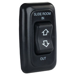 SWITCH ASSEMBLY SINGLE SLIDE OUT W/BEZEL  BLACK