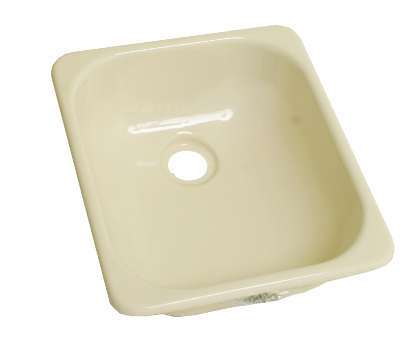 Square Galley/Kitchen Sink - Parchment - 13" x 15" - ABS