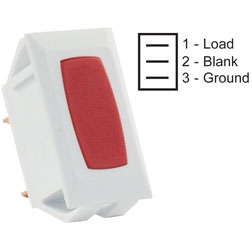 INDICATOR LIGHT FOR SWITCH RED/WHITE 12V 1/PKG
