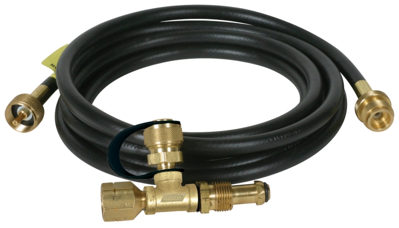 BRASS TEE W/3 PORTS W/12' HOSE