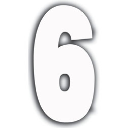 WHITE NUMBER - 6