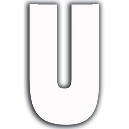 WHITE LETTER - U