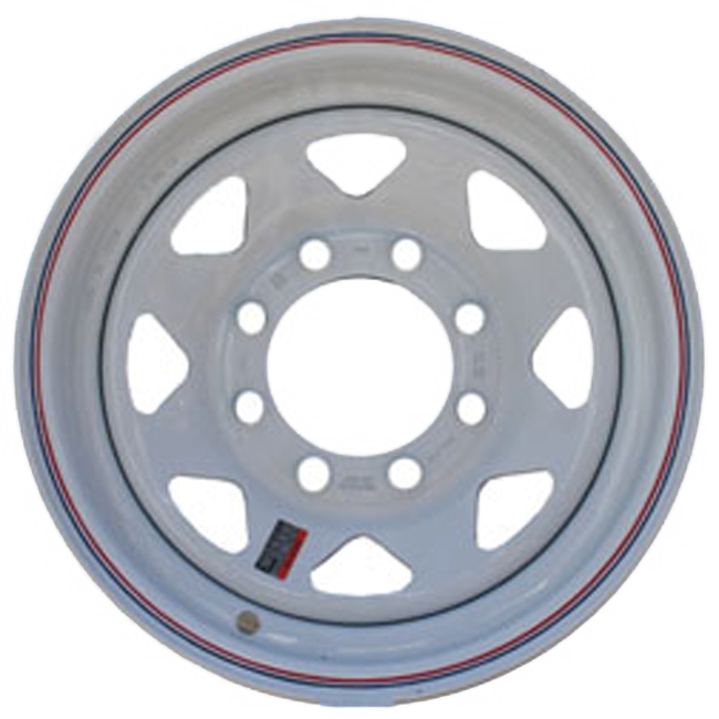 WHEEL WHITE SPOKE; 16 X 6 INCH 8 HOLE