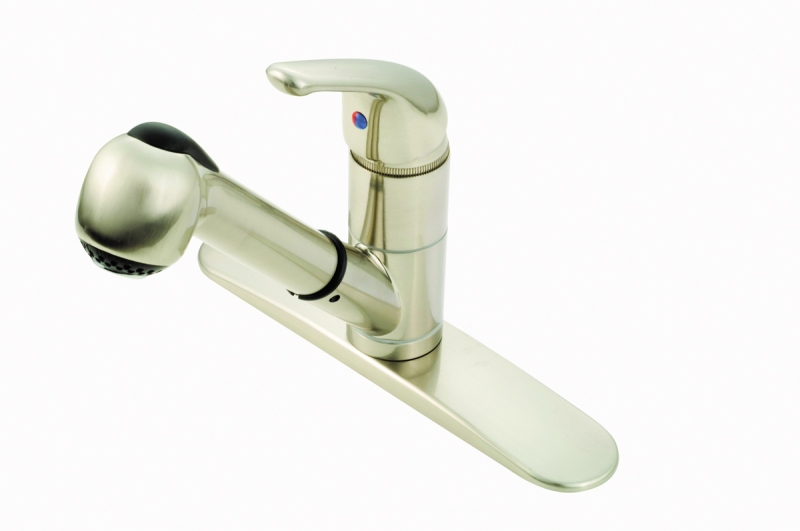 Faucet - Kitchen with Pull Out Spout and Spray Brushed Nickel