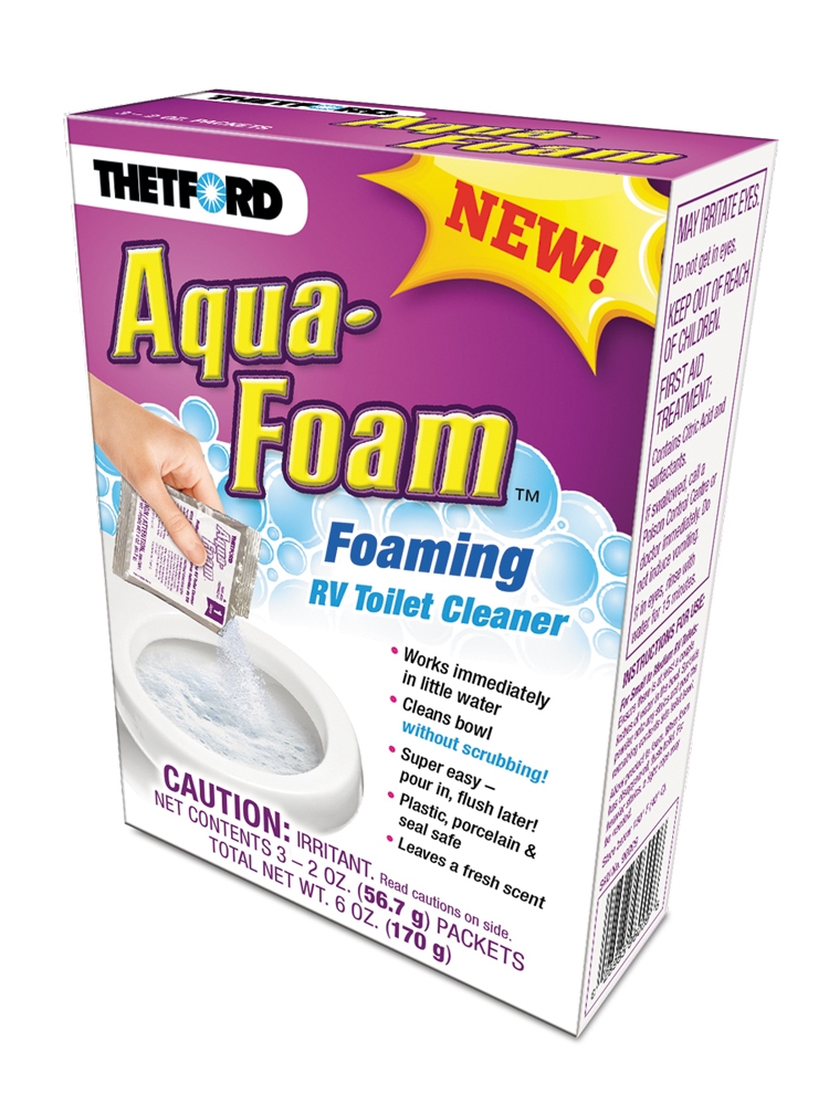 Aqua-Foam Foaming RV Toilet Bowl Cleaner  3- 2OZ PACKS
