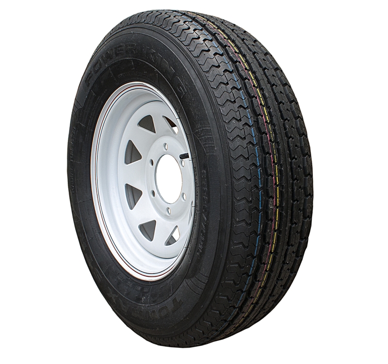 Tire & Wheel St225/75r X 15 Lrd RAINIER w/ 6 HOLE WHITE SPOKE WHEEL