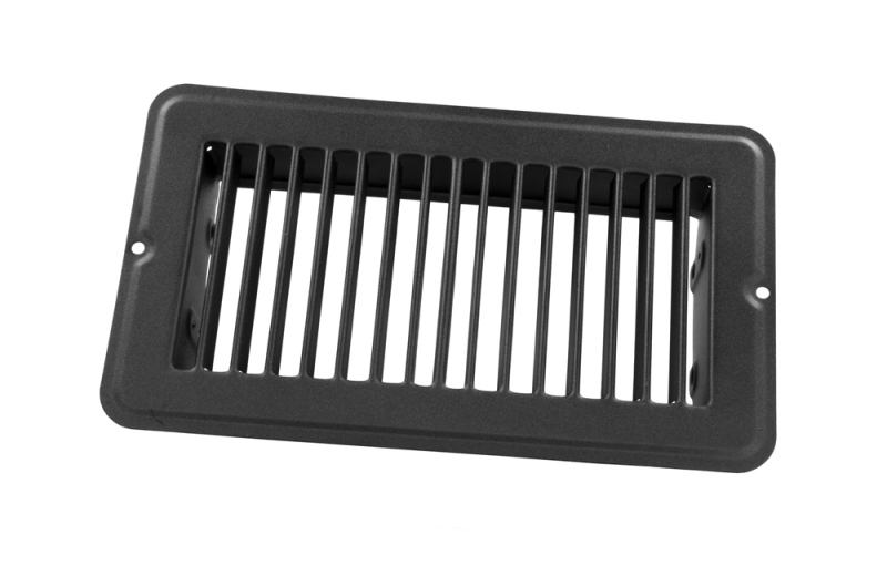 Metal Floor Register - Undampered 4" x 8" Black