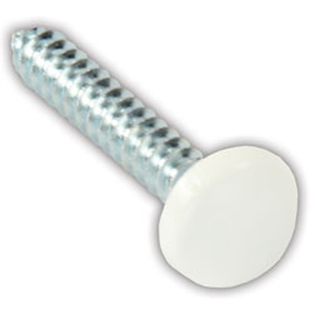 SCREW KAPPET W/ COVER WHITE - 14/PK