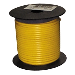 PRIMARY COPPER WIRE - YELLOW - 14 GAUGE 100' SPOOLS