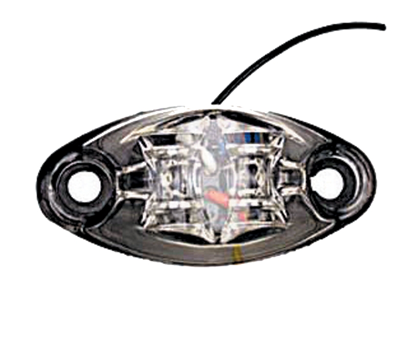 LED MARKER LAMP CLEAR/ RED 1 WIRE