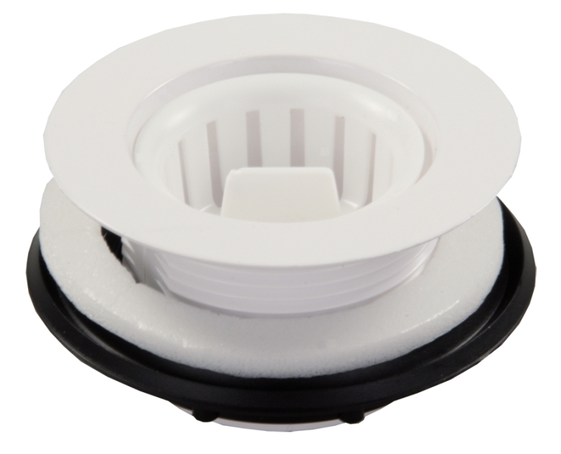 STRAINER W/ THREADED BASKET - WHITE