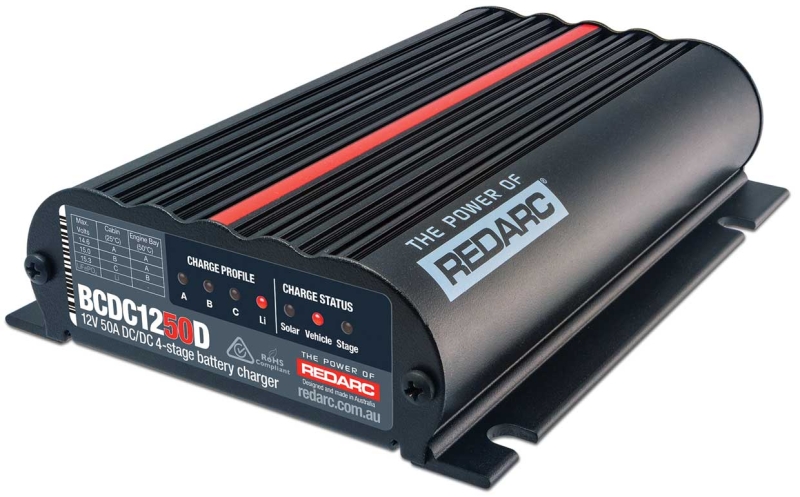 12V 50A Smart Start DC/DC 4 Stage Battery Charger w/MPPT Solar Charger
