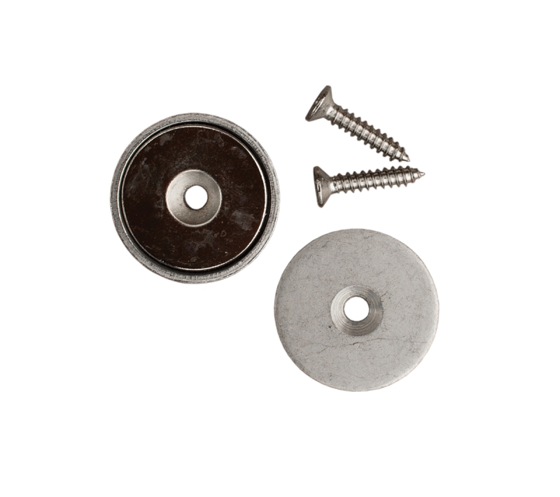 MAGNETIC LATCH FLUSH MOUNT 1" DIAMETER 40 LB PULL FORCE 2/PK