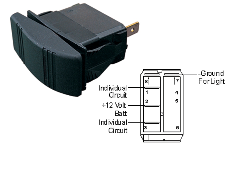CONTURA SWITCH ON-OFF-0N ILLUMINATED