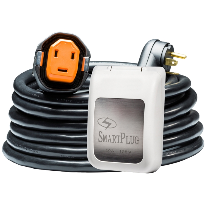 30 Amp - RV Kit - 30' Dual Config Black Cordset with White Power Inlet