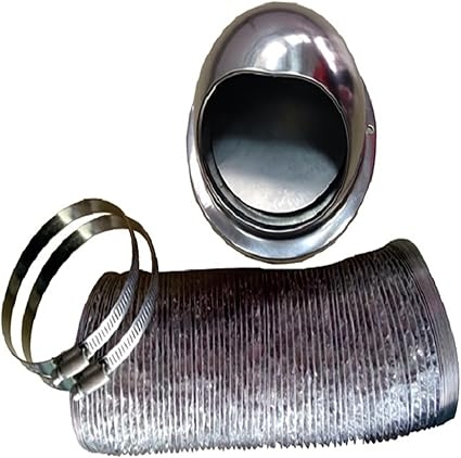 Outside Vent Kit w/Damper  Stainless Steel