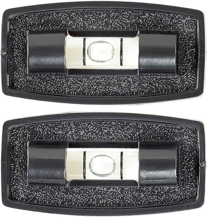 Level Stick-On 2 Inch x 1 Inch  Black 2/Pk