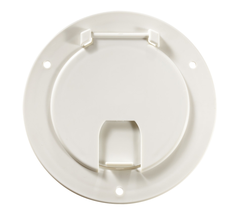 Cable Hatch Deluxe Round  Polar White