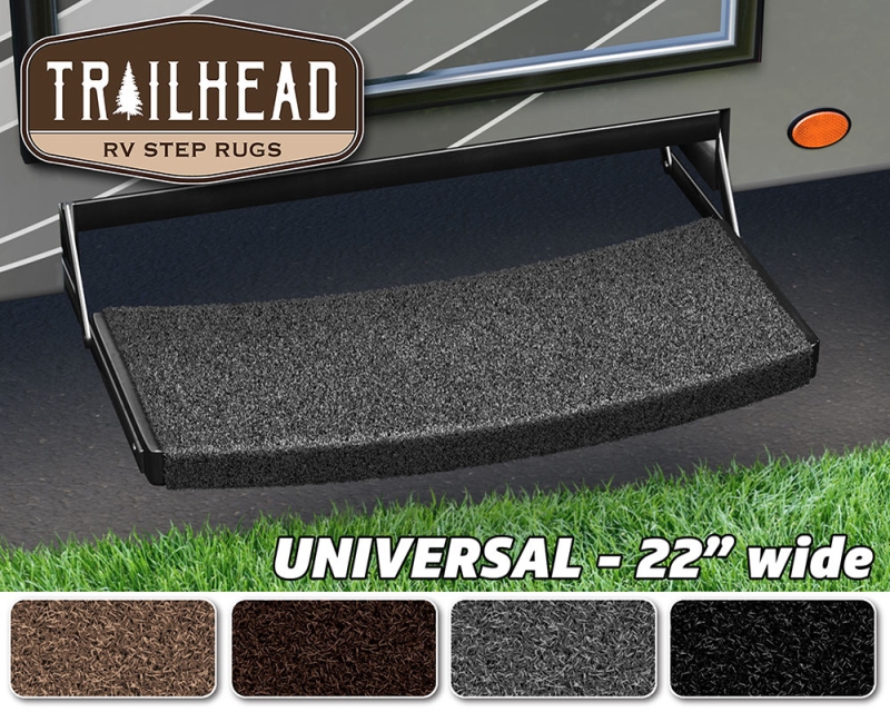 Trailhead Universal RV Step Rug 22 In. Wide - Harbor Gray