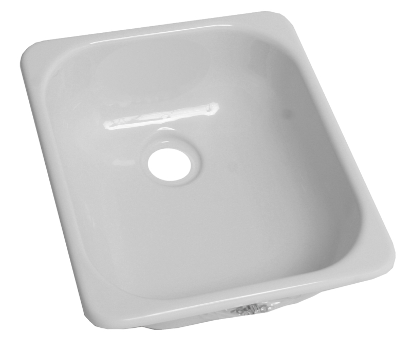 Square Galley/Kitchen Sink - White - 13" x 15" - ABS