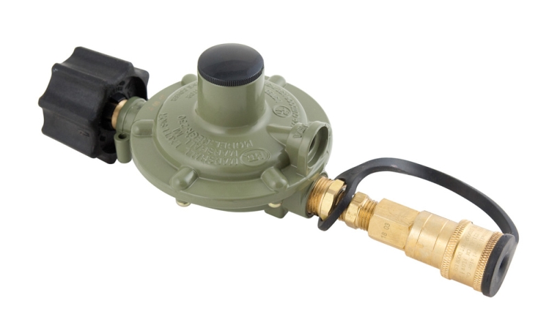 EXCELA-FLO QUICK CONNECT PROPANE TANK ADAPTER W/ REGULATOR - Packaged