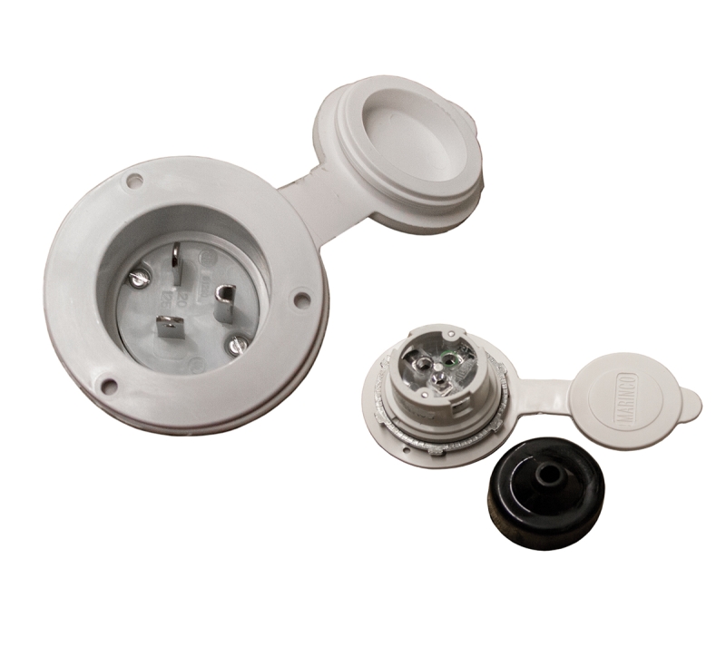 Power Inlet - 20 Amp White
