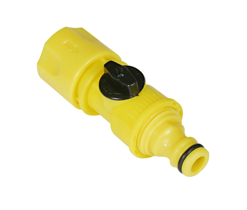 QUICK PLASTIC HOSE CONNECT w/ SHUTOFF