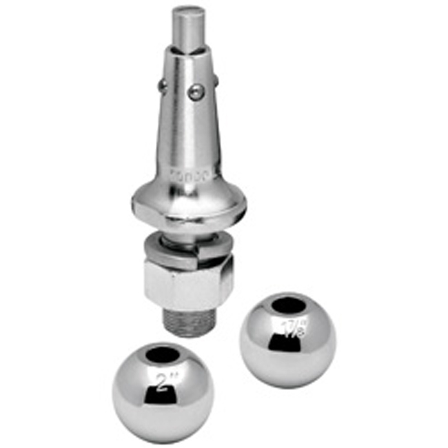 HITCH BALL INTERCHANGEABLE 8 000LB 1-7/8"  AND 2" X 1"  SHANK CHROME
