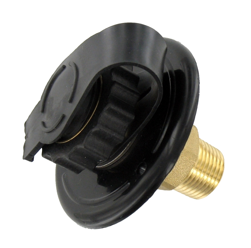 CITY WATER INLET - FLUSH MOUNT LEAD FREE  BLACK  CARDED