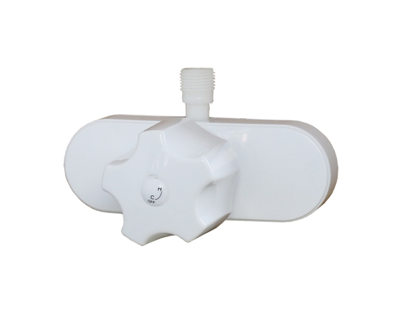 Single Lever Valve Only For Outside Shower Box 4 Inch White