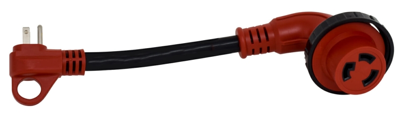 90 Degree LED Detachable 15 Amp Male to 30 Amp Female