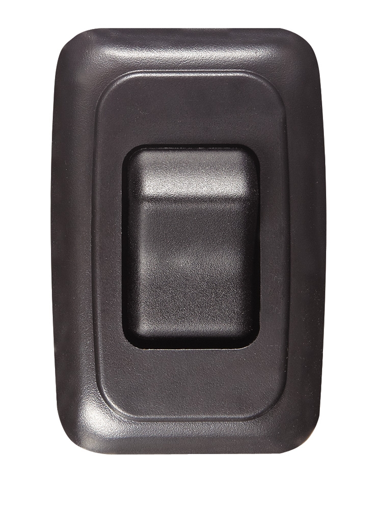 Contoured Wall Switch  Black  Single On/Off SPST