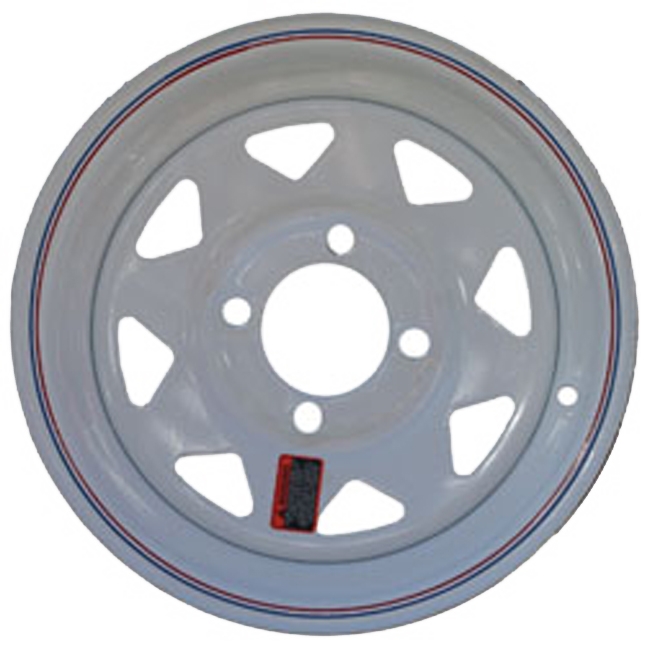 WHEEL WHITE SPOKE; 13 INCH 4 HOLE