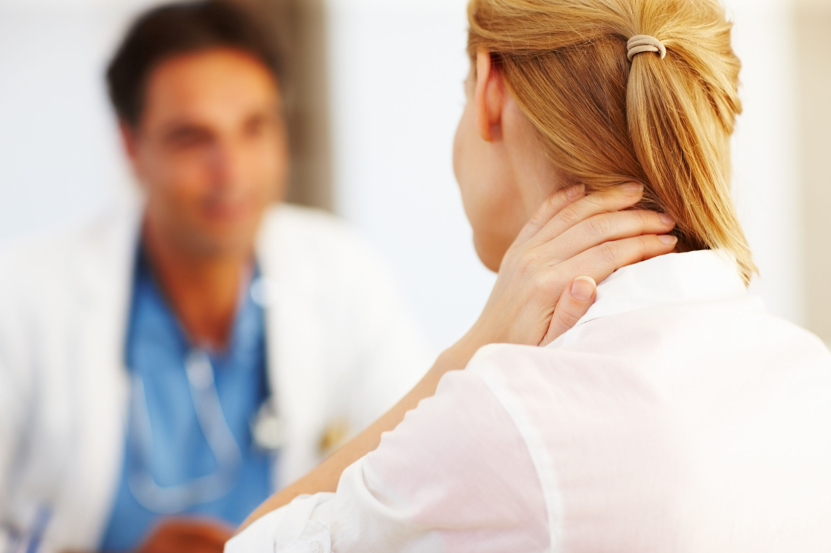 Patient discussing problems with doctor