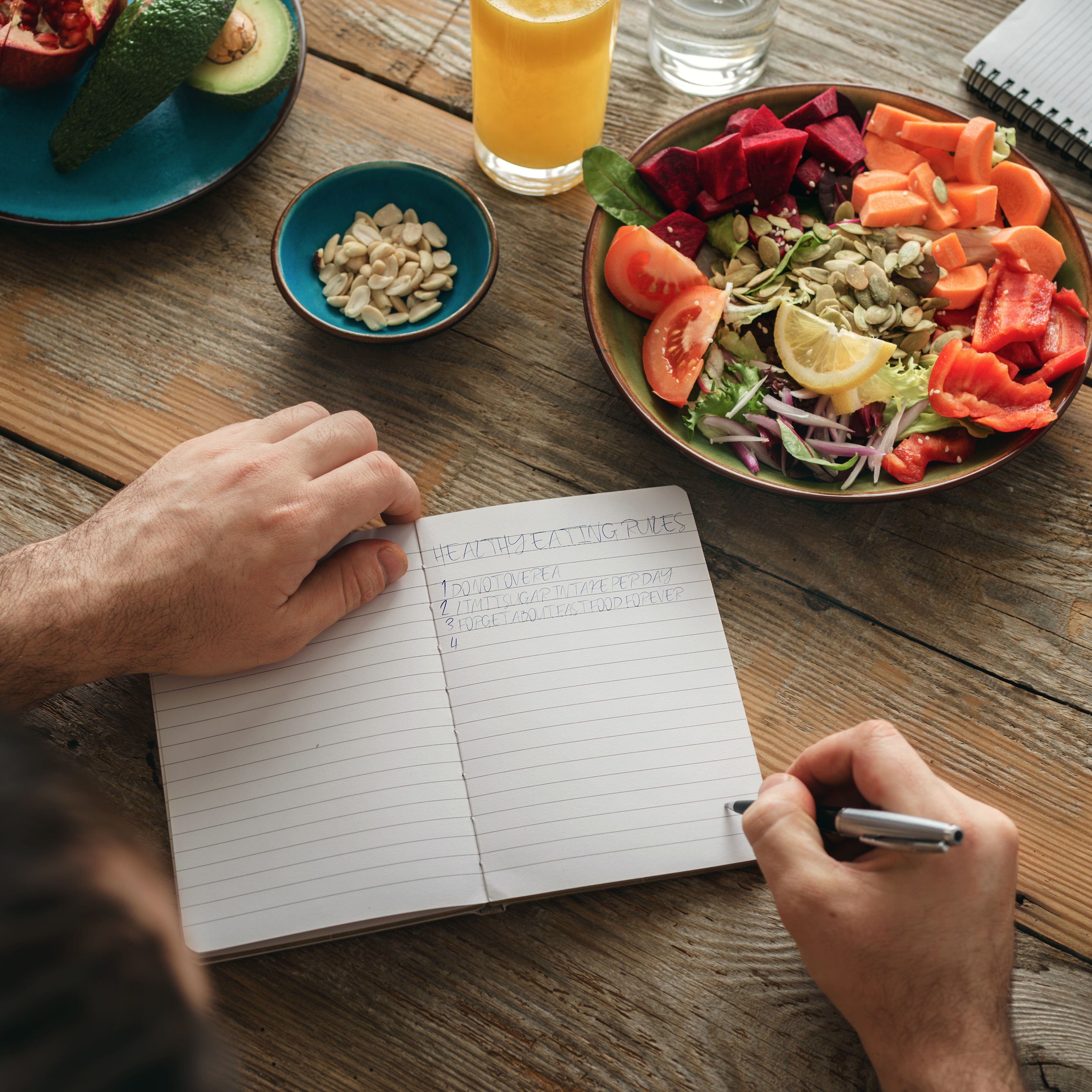 Healthy lifestyle diet food Man healthy food