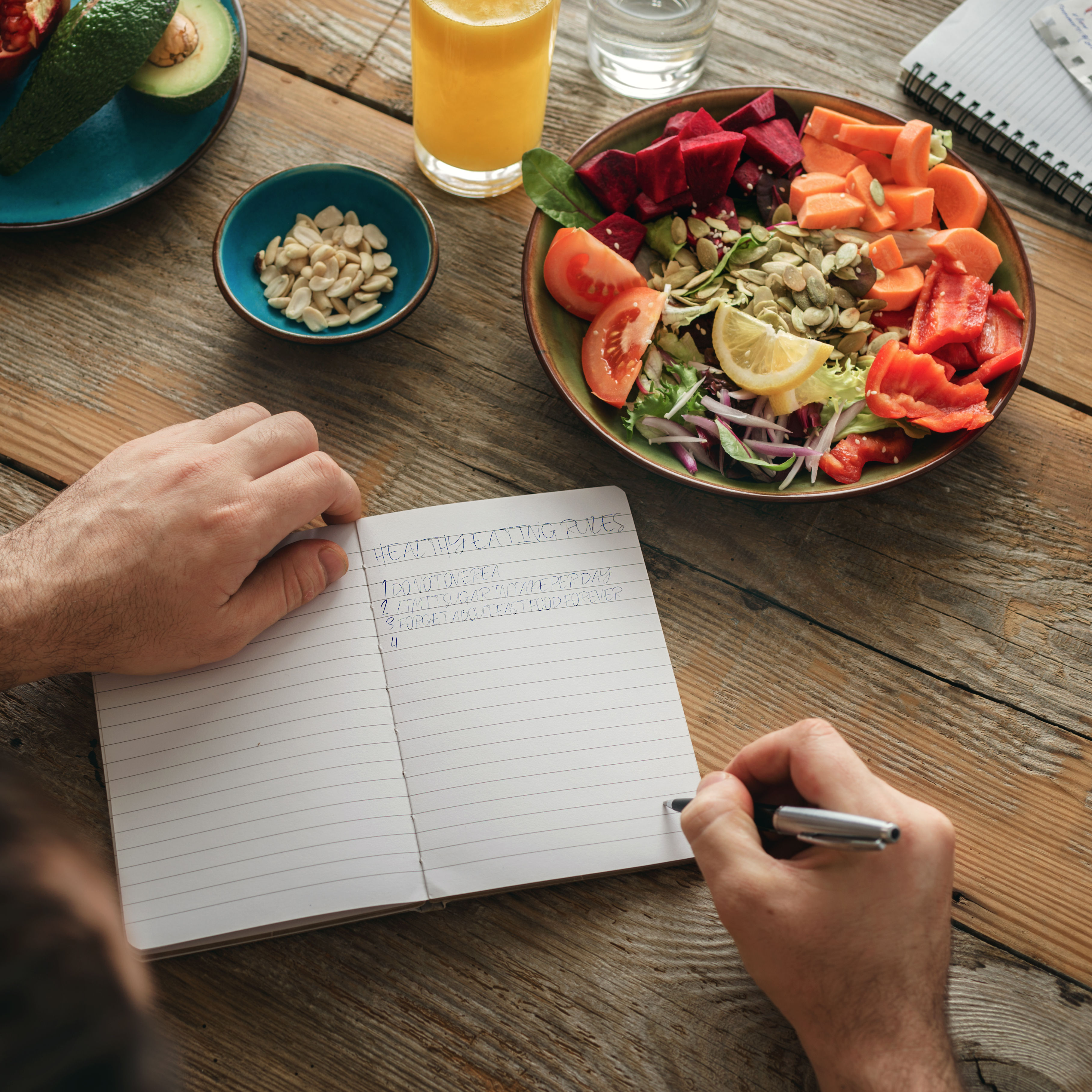 Healthy lifestyle diet food Man healthy food
