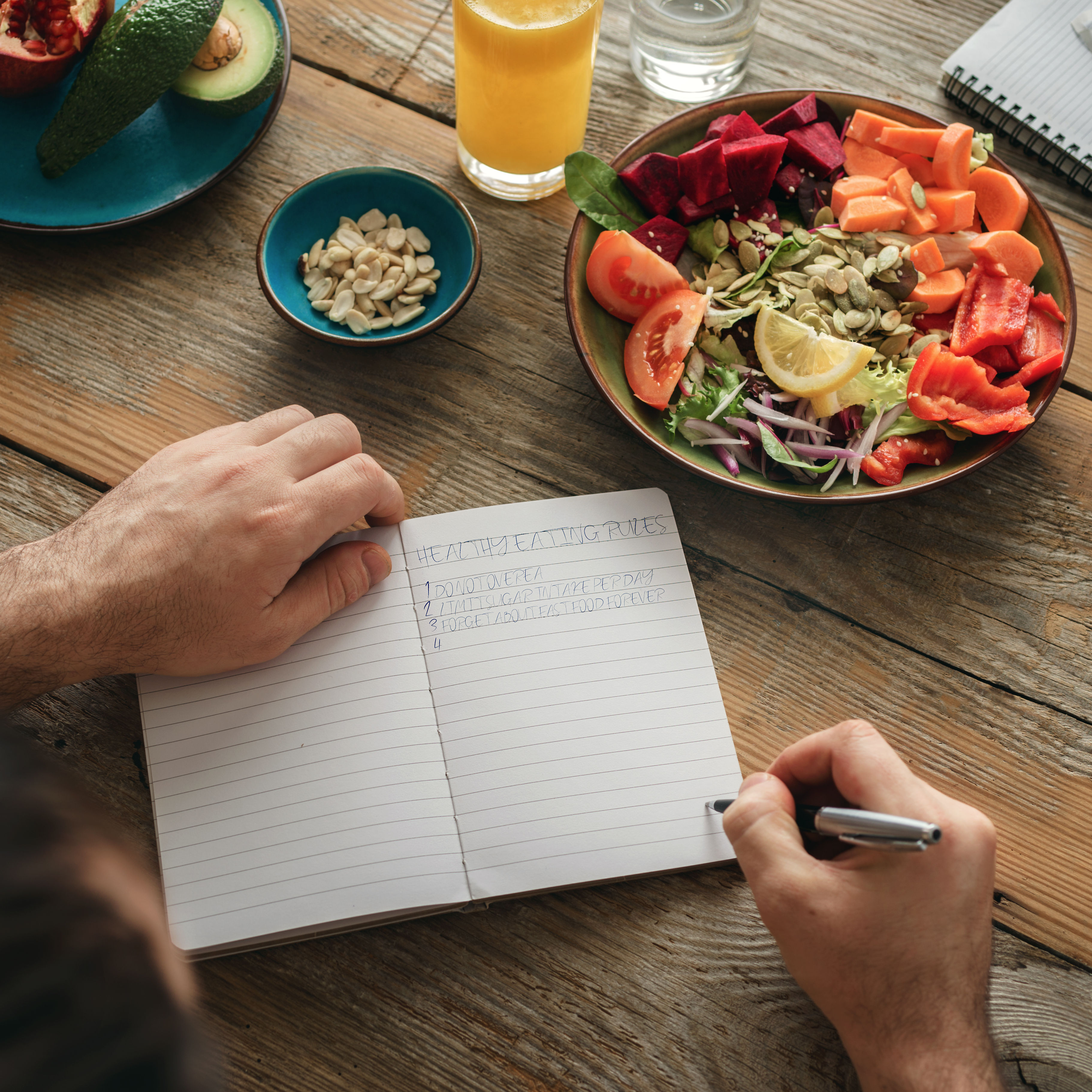 Healthy lifestyle diet food Man healthy food