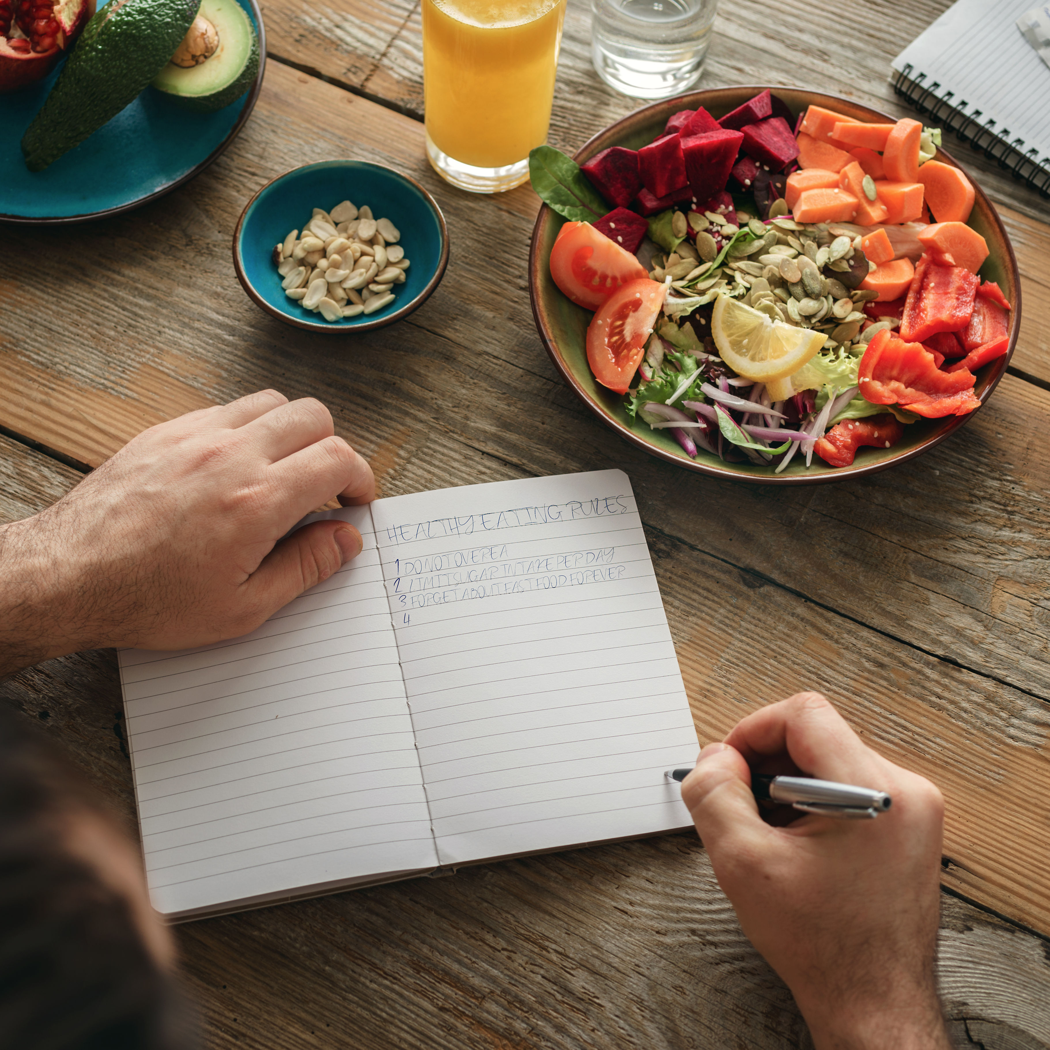Healthy lifestyle diet food Man healthy food